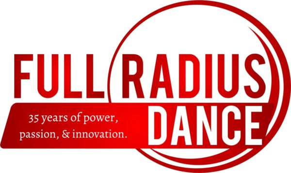 The Full Radius Dance logo, featuring additional white text that reads “35 years of power, passion, & innovation.”
