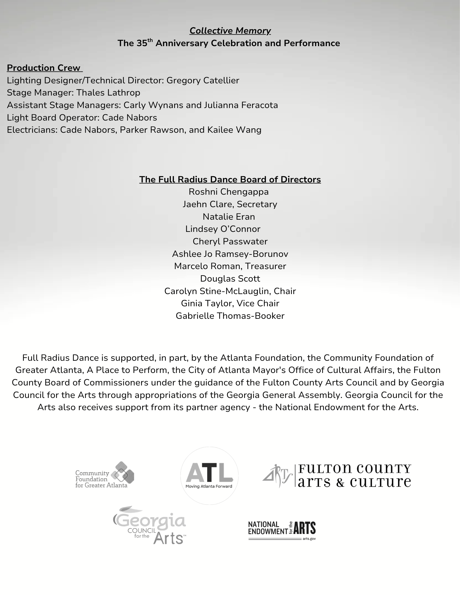 Collective Memory Program Page 3